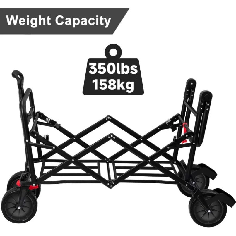 Collapsible Folding Beach Wagon Cart Utility Camping Grocery Portable Outdoor